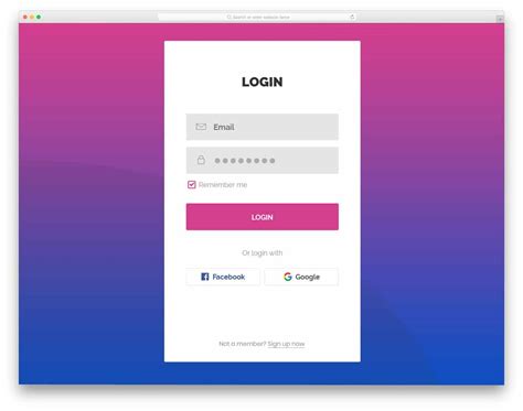 Login Web Template