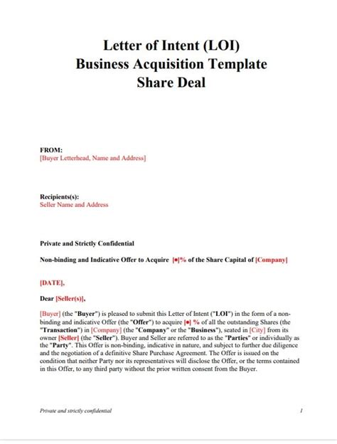 Loi Template Business