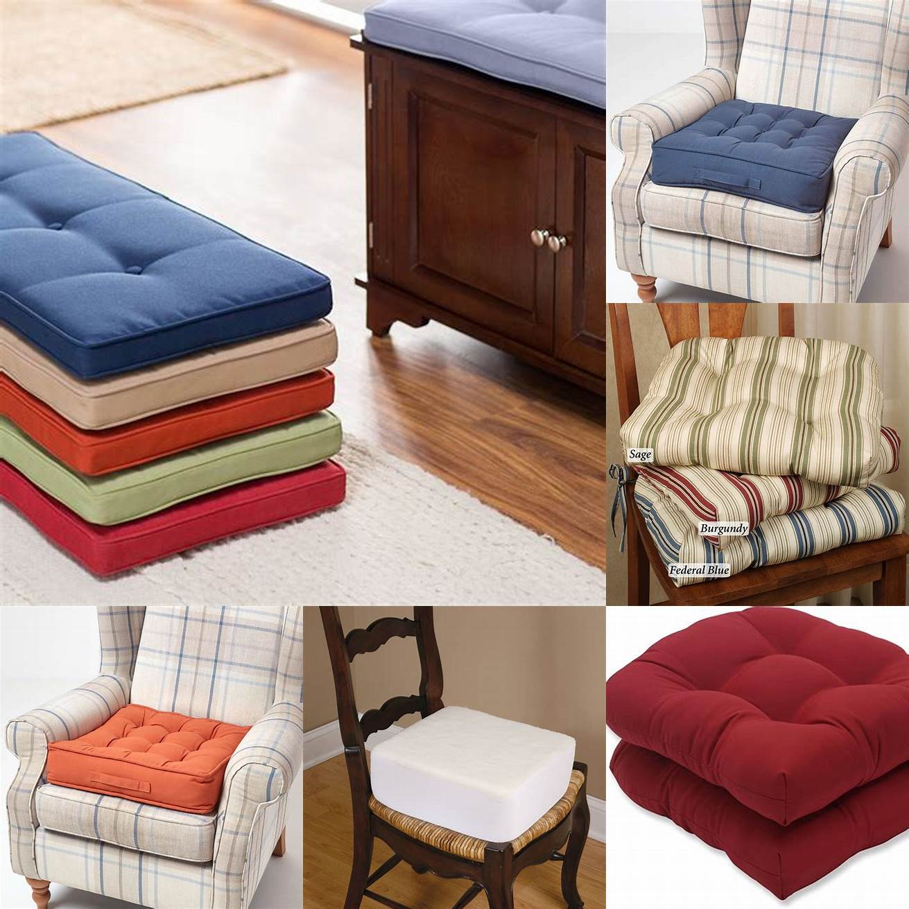 Loose seat cushions for easy maintenance