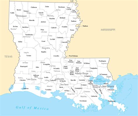 Louisiana Map Printable