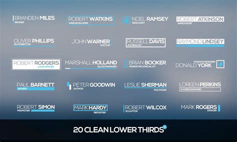 Lower Thirds Templates