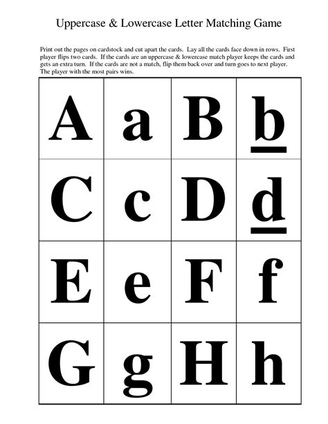 Lowercase And Uppercase Alphabet Printable
