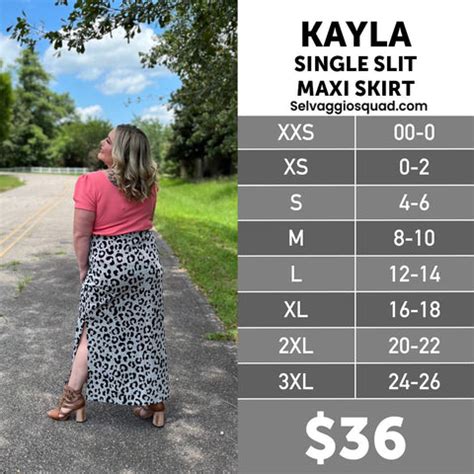 Lularoe Kayla Size Chart