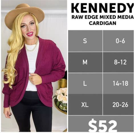 Lularoe Kennedy Size Chart