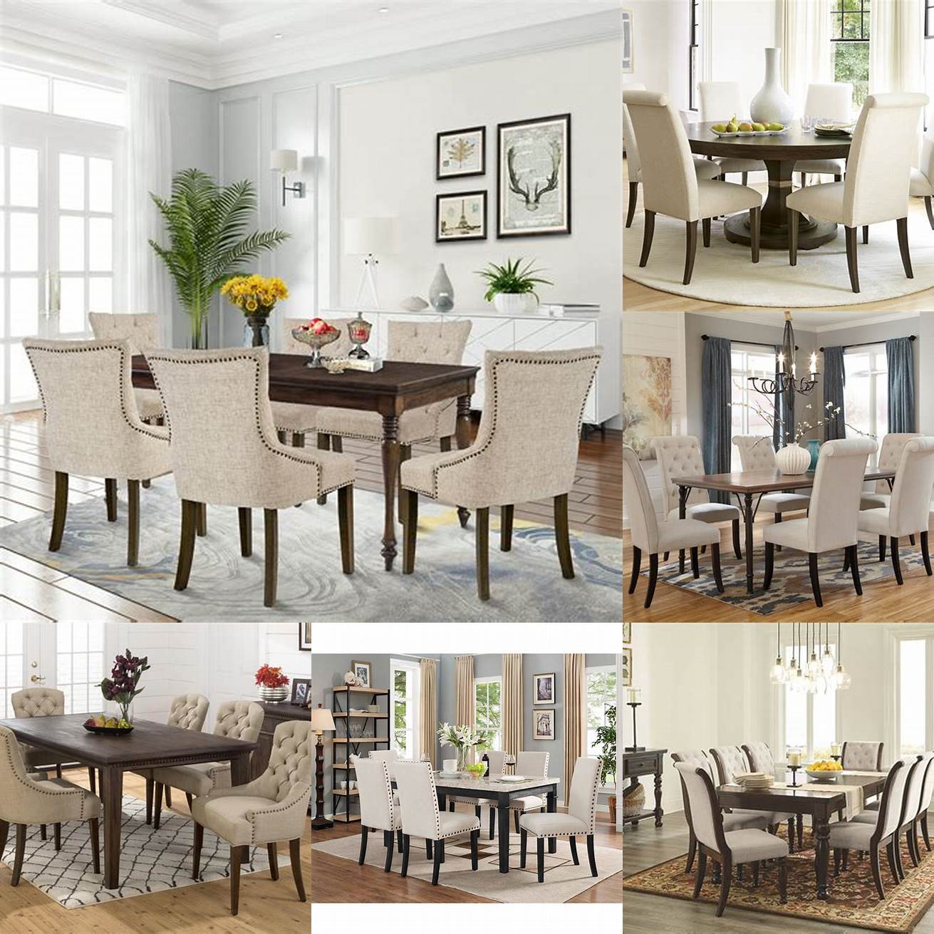 Luxurious upholstered dining room set