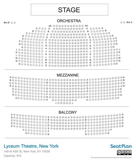 Lyceum Theatre Seating Chart