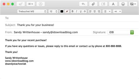 Mac Mail Email Template