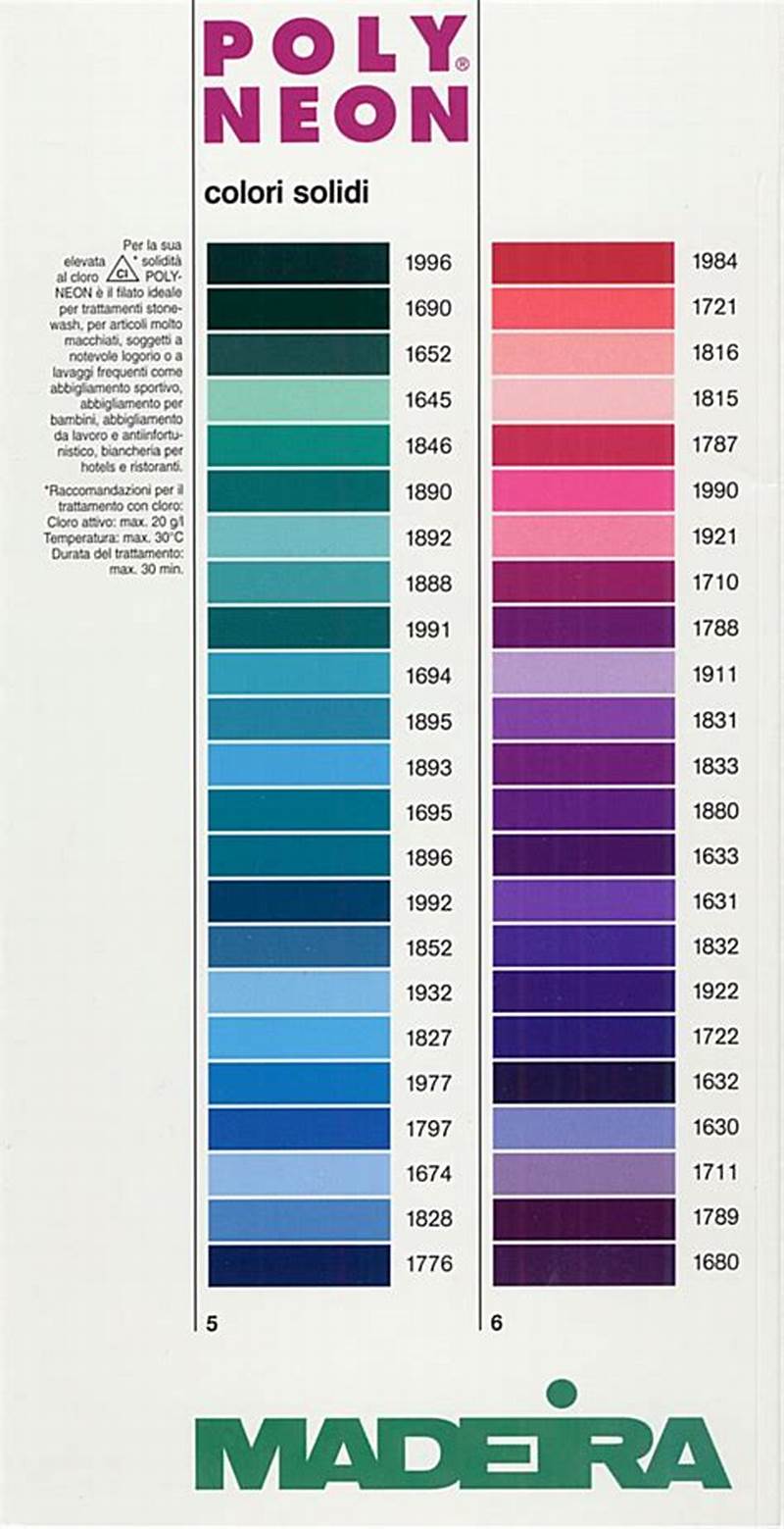 Madeira Thread Color Chart
