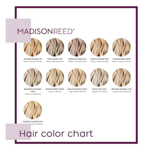 Madison Reed Blonde Color Chart