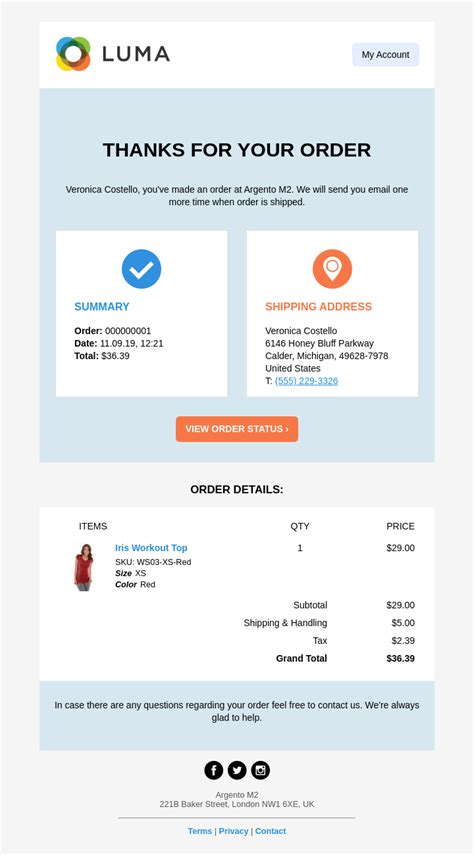 Magento 2 Email Template Styles