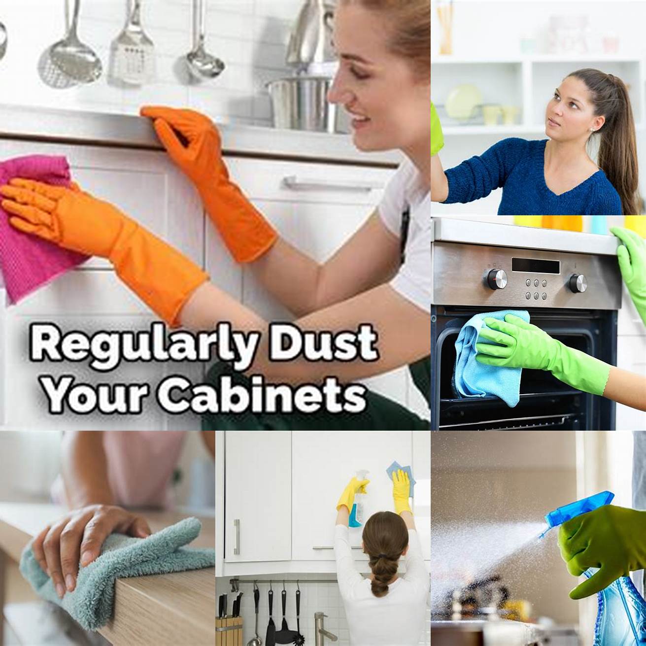 Maintain regularly Regularly clean and dust your cabinets to keep them in good condition and prevent dust and moisture from damaging your items