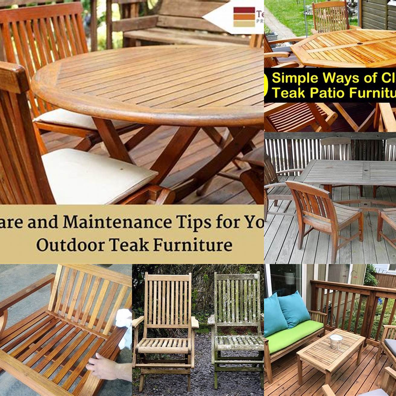 Maintenance Tips for Teak Patio Furniture