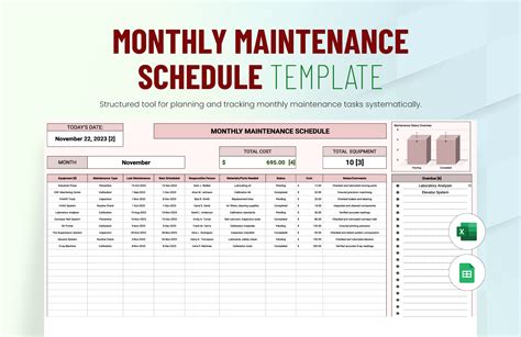 Maintenance Plan Template Excel