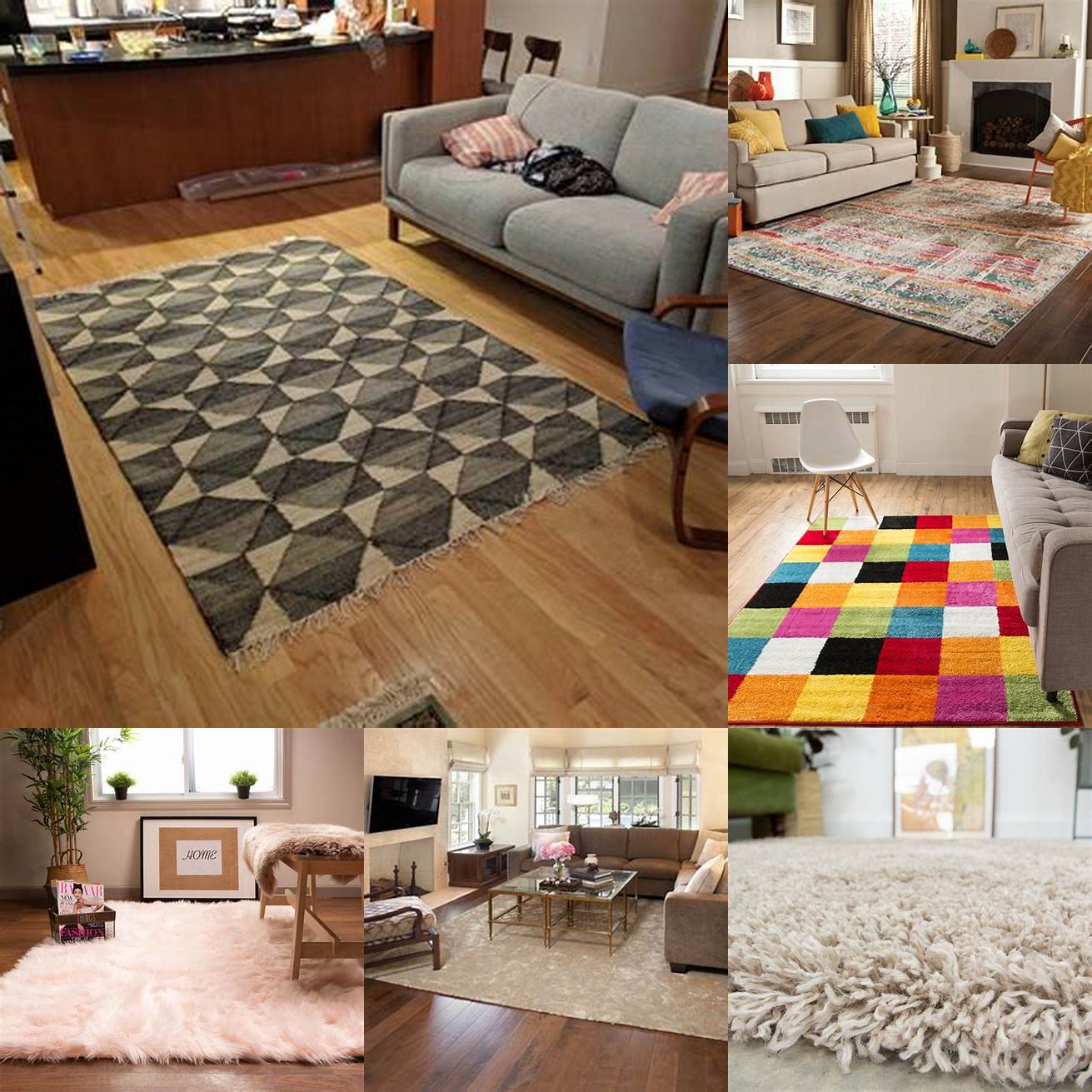 Make sure the rug is not too big or too small for the space