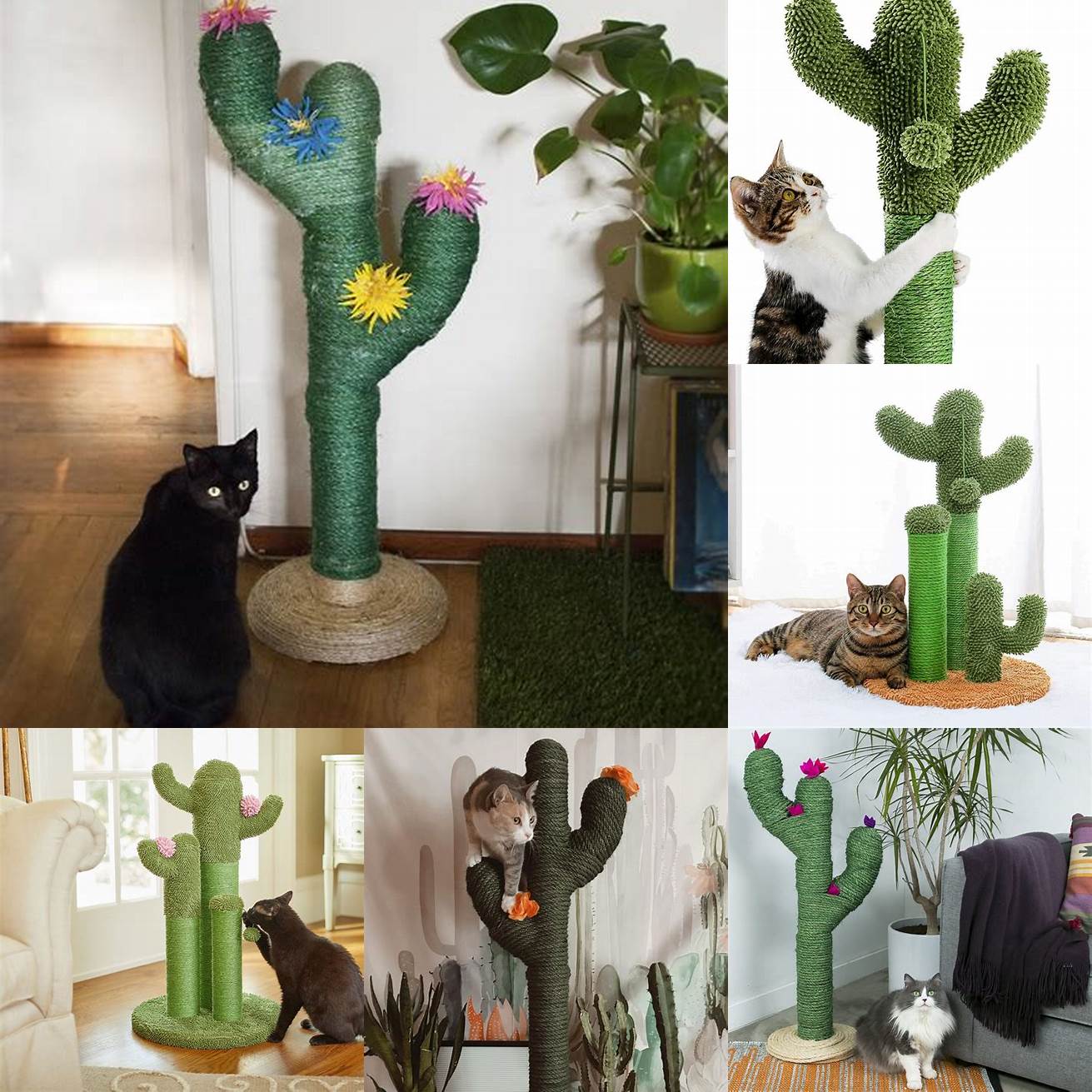 Make the Cactus Cat Scratching Post a statement piece by displaying it prominently in your living room or entryway