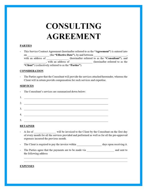 Management Consulting Contract Template