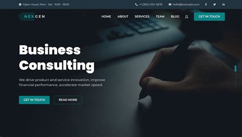 Management Consulting Website Templates