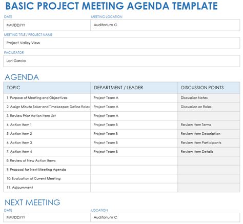 Management Meeting Template