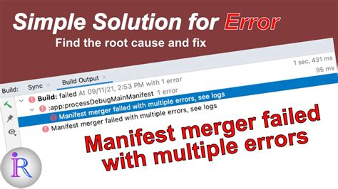 Manifest Merger failed with multiple errors in Android Studio