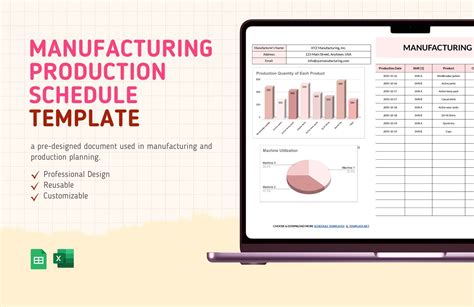 Manufacturing Schedule Template