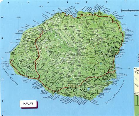 Map Of Kauai Printable