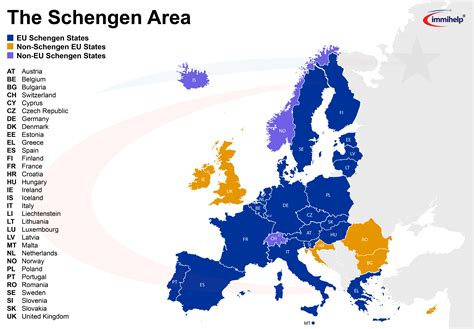 Map of Schengen Area