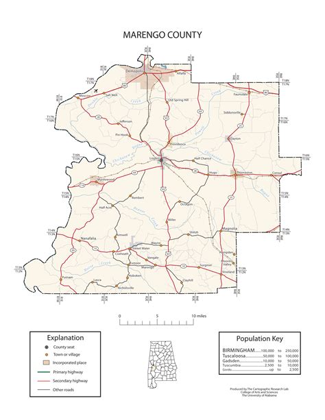 County Alabama Map