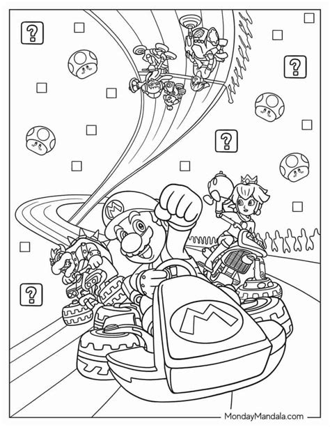 Mario Kart Printable Coloring Pages