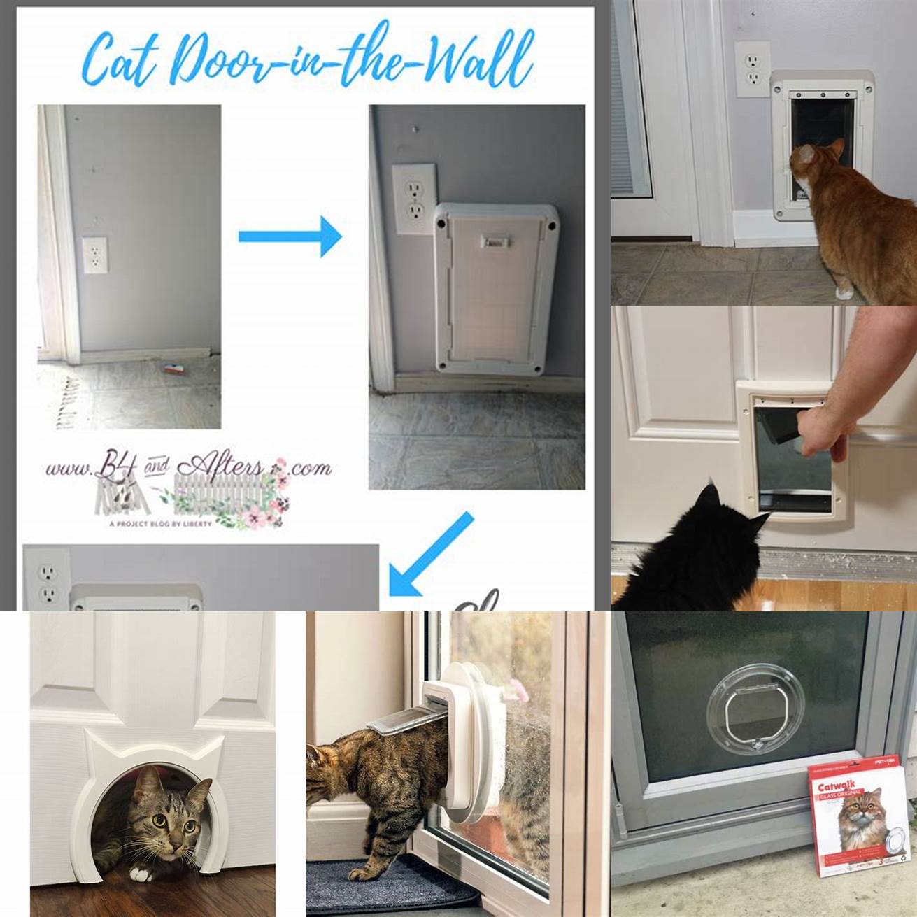 Mark where the cat door will be installed on your door