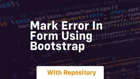 Mark error in form using Bootstrap