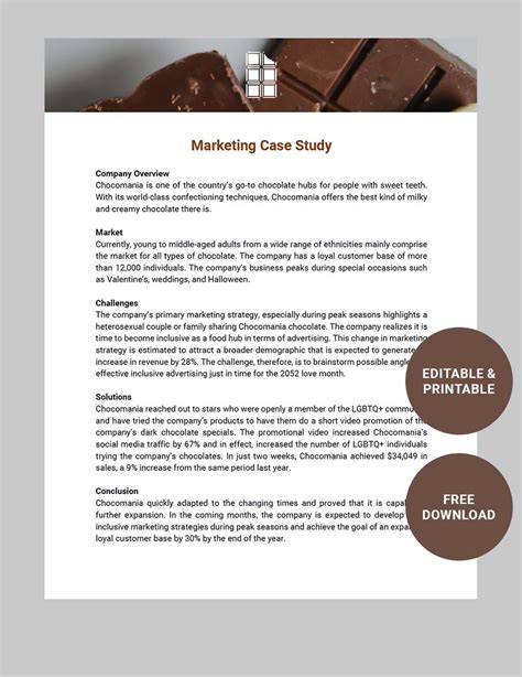 Marketing Case Study Template