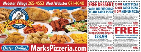 Marks Pizza Coupons Printable