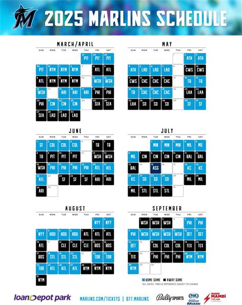 Marlins Printable Schedule
