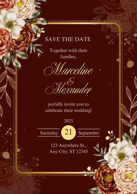 Marriage Reception Invitation Templates