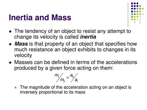 Mass and Inertia Relate