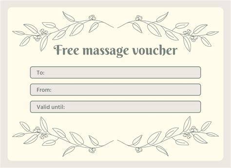 Massage Voucher Template