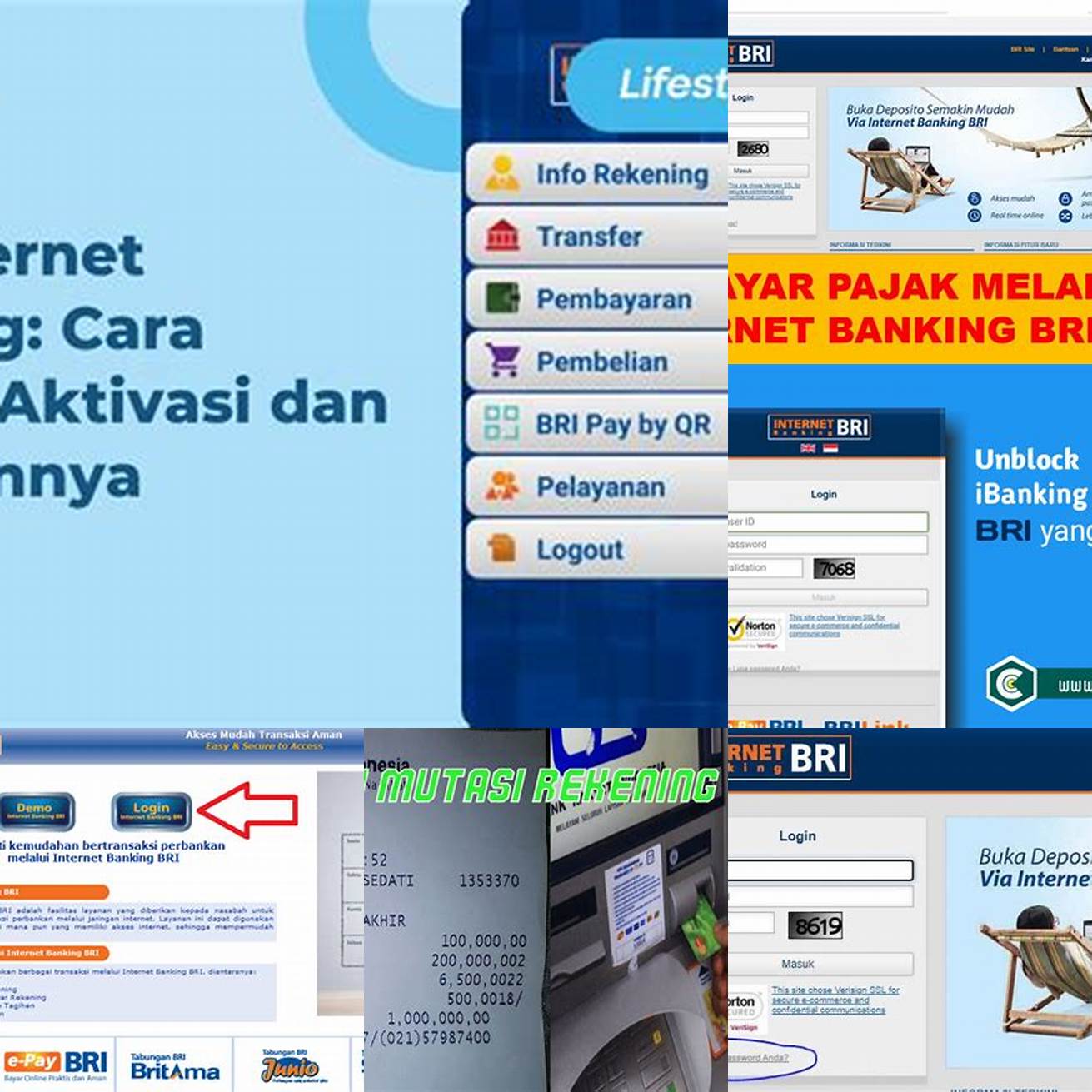 Masuk ke Internet Banking BRI