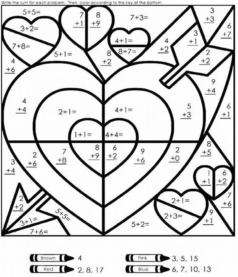 Math Addition Coloring Sheets