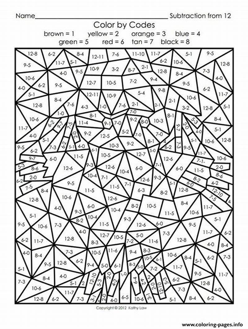 Math Color By Number Free Printable