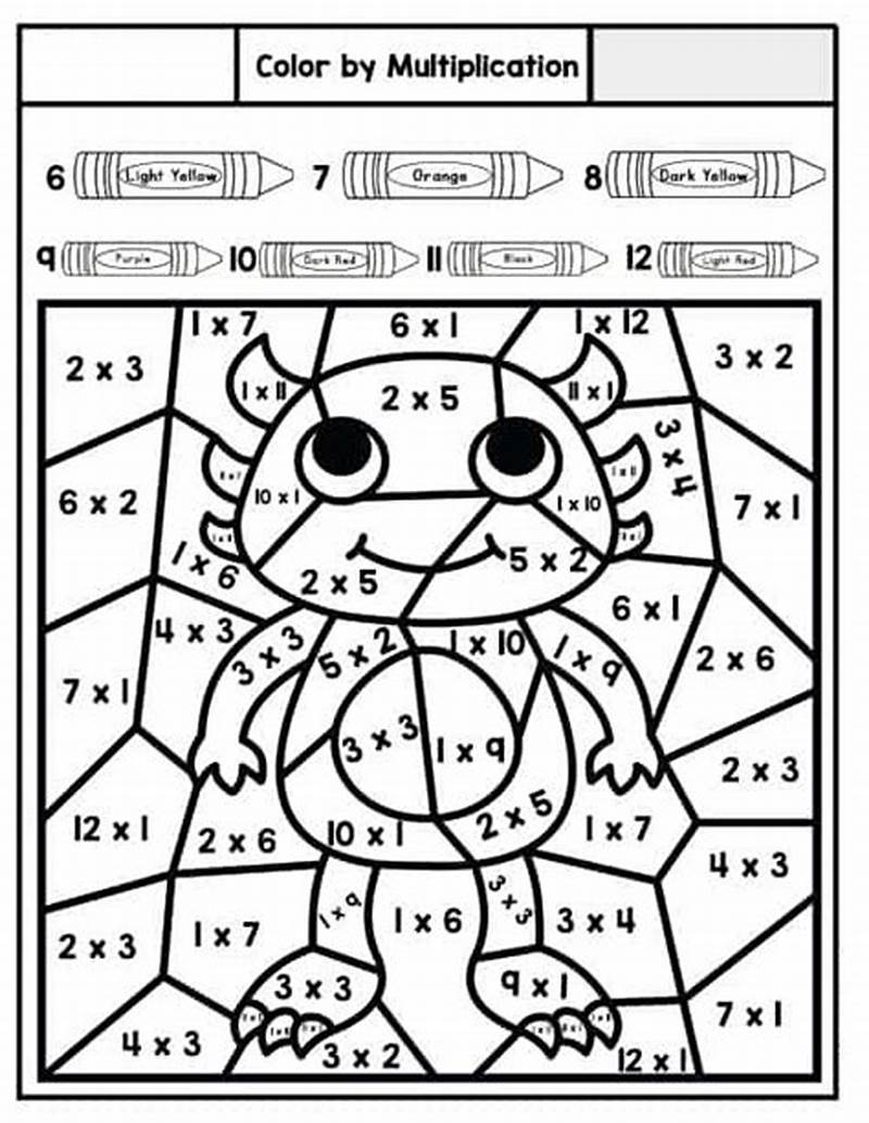 Math Coloring Pages Multiplication