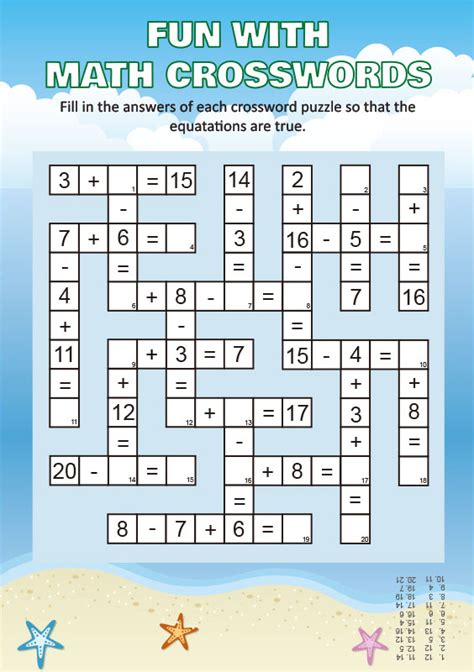Math Crossword Puzzles Printable