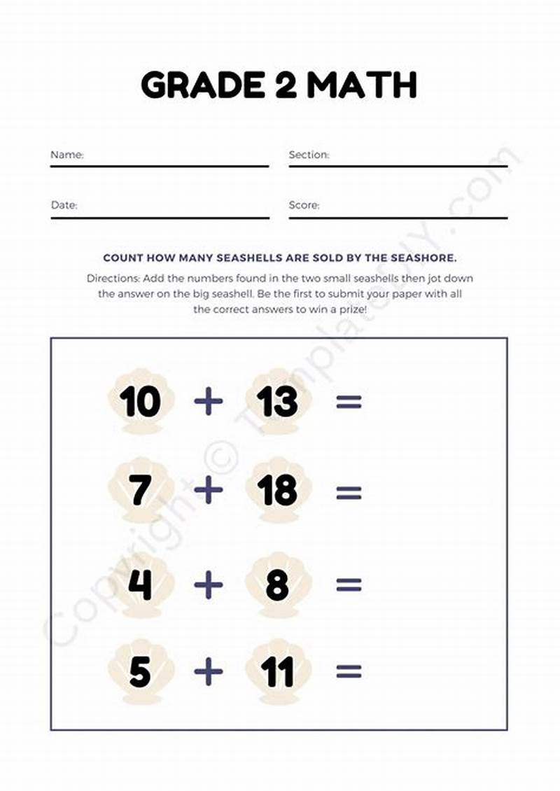 Math For 2nd Graders Printable