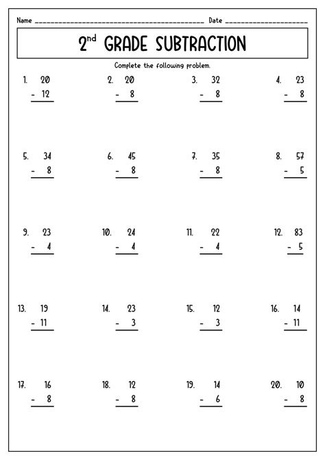 Math For 2nd Graders Worksheets Printable