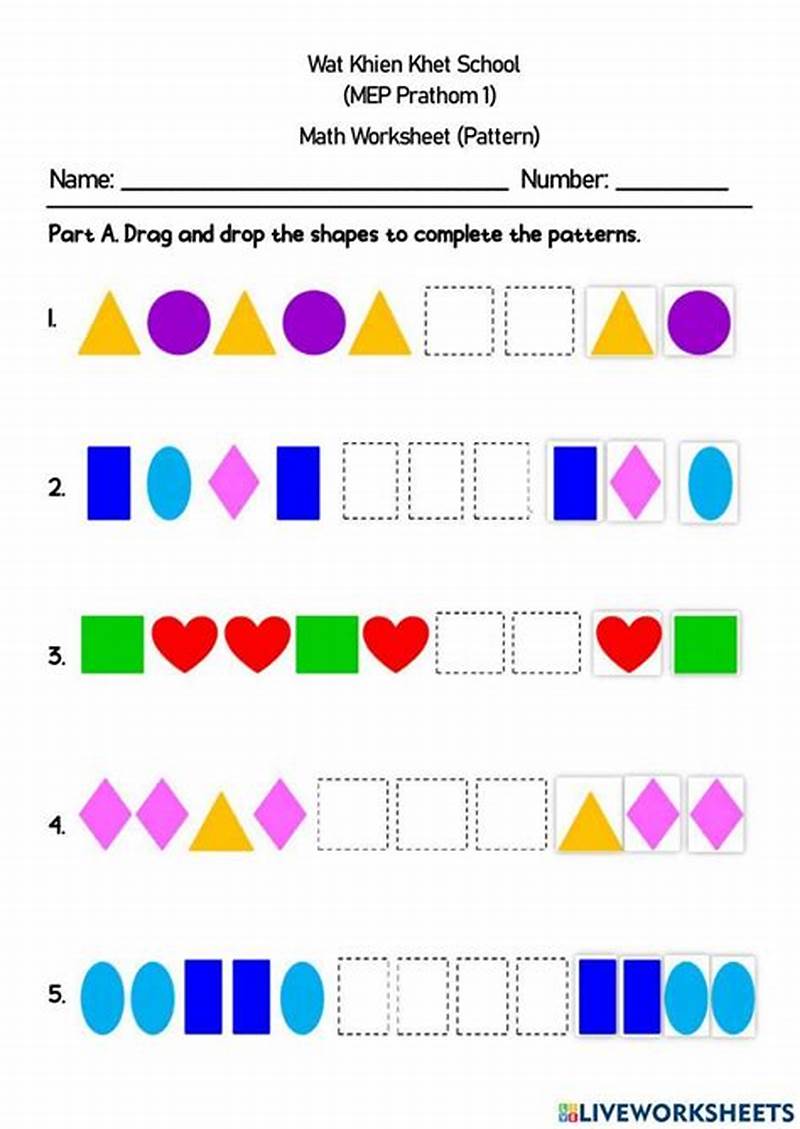 Math Pattern Worksheets