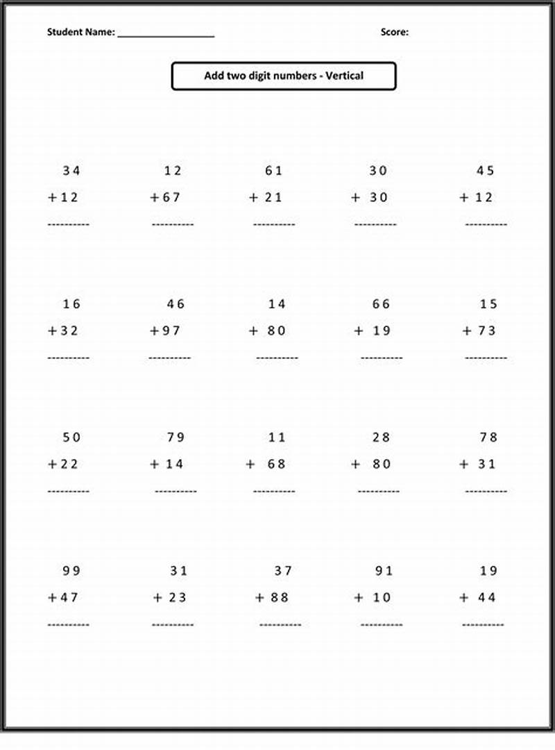 Math Problems For Second Graders Printable