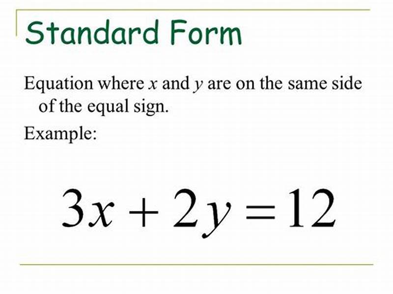 Math Standard Form Example