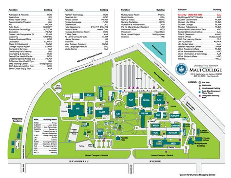 Maui College Campus Map