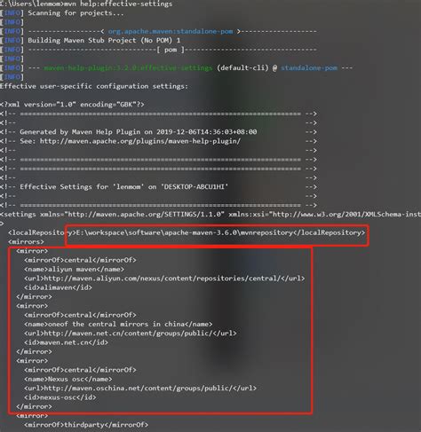 Maven command to determine which settingsxml file Maven is using