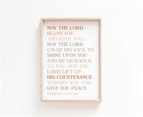 May The Lord Bless You Scripture Printable Free
