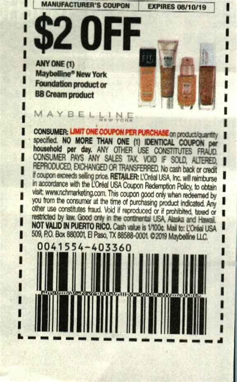 Maybelline Coupons Printable